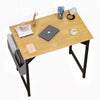 IULULU Computer Desk Modern Simple, with Storage Bag & Hook for Home Office/Bedroom