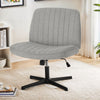 IULULU Wide Armless Desk Chair, No Wheels, Adjustable Height