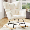 IULULU Rocking Chair, Ergonomic High Back, Comfy Seat with Side Support