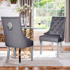 IULULU Dining Chairs Set of 2 with Stainless Steel Legs and Lion Head Handles