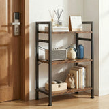 Atilioo 3-5 Tier Bookcase, 27.6-62" Tall Bookshelf, Wooden Storage Organizer with Adjustable Shelves for Living Room, Home Office, Kitchen,