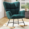 IULULU Rocking Chair, Ergonomic High Back, Comfy Seat with Side Support