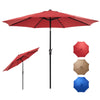 IULULU 9FT Patio Umbrella with Tilt, Crank, 8 Waterproof Ribs for Outdoors