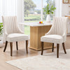 IULULU Dining Chairs, Upholstered Featuring Tufted Back Design and Solid Wood Legs Set of 2