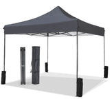 IULULU 10x10 Canopy, Heavy-Duty Party Tent, Waterproof Shade with Sand Bags