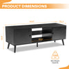 IULULU 55-60" TV Stand, Mid-Century Console with Storage