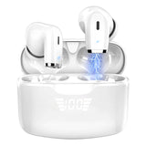Haysky Wireless Earbuds, Hi-Fi True Wireless Bluetooth Earbuds with 50H Playtime, Comfort Fit Noise Cancelling Earphones for Phone Laptop Sports