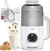 Atilioo 10-in-1 Nut Milk Maker Blender, Milkshake Maker 40oz Capacity, Auto Clean, Keep Warm, Homemade Plant-Based Milk, Almond, Cashew, Oat, Fruit