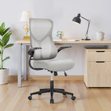 IULULU Ergonomic Office Chair, High Back Mesh with Lumbar Support, Flip-up Arms