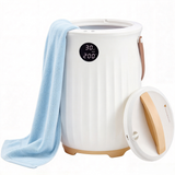 Atilioo Towel Warmer with Aroma Box, 20L Rapid Heated Towel Warmers Bucket with 8H Timer, Auto Shut Off, Fits Oversized Towels, Bathrobes, Blankets, Khaki