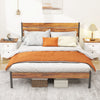 IULULU Metal Platform Bed Frame - Mattress Foundation with Headboard & Footboard, 700LBS Wooden Slats, No Box Spring, Noise-Free, Easy Assembly