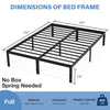 IULULU Metal Bed Frame - Foundation with Steel Slats, No Box Spring, Easy Assembly