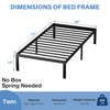IULULU Metal Bed Frame - Foundation with Steel Slats, No Box Spring, Easy Assembly