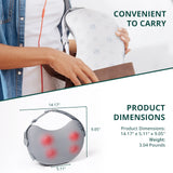 SKG 4D Shiatsu Back & Neck Massager with Heat and Vibration, Deep Tissue Kneading Pillow for Pain Relief, Cordless & Portable, Lumbar Support for Home, Car & Office Ideal Gift for Parents Men & Women
