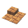 IULULU Interlocking Deck Tiles, All-Weather Wood Flooring for Indoors & Outdoors