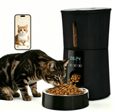 Atilioo Automatic Cat Feeder, 4L WiFi Pet Food Dispenser with App Control, Dry Food, Dual Power Supply, Timed Portion Control for Cats & Small Dogs, White