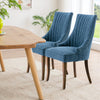 IULULU Dining Chairs, Upholstered Featuring Tufted Back Design and Solid Wood Legs Set of 2