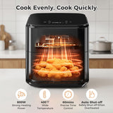 Atilioo 3-6 Qt Air fryer, Compact Digital Touchscreen Small Air Cooker with Timer, Non-Stick & Dishwasher Safe, Black