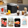 Buteny Portable Ice Maker – Self-Cleaning, 26lbs/24H, 9 Cubes in 6 Mins, 2 Bullet Ice Sizes, Quiet, Black for Kitchen/Party