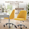 IULULU Office Desk Chair, Modern Cute Rolling Vanity Swivel Task Chairs with Wheels, Comfortable Back Seat Armless