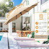 IULULU 9FT Patio Umbrella with Tilt, Crank, 8 Waterproof Ribs for Outdoors