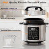 IULULU Electric Pressure Cooker, 12-in-1 Multicooker, Stainless Steel