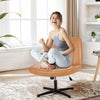 IULULU Wide Armless Desk Chair, No Wheels, Adjustable Height