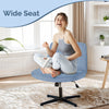 IULULU Wide Armless Desk Chair, No Wheels, Adjustable Height