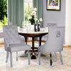 IULULU Dining Chairs Set of 2 with Stainless Steel Legs and Lion Head Handles