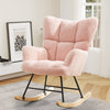 IULULU Rocking Chair, Ergonomic High Back, Comfy Seat with Side Support