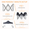 IULULU 10x10 Canopy, Heavy-Duty Party Tent, Waterproof Shade with Sand Bags