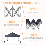 IULULU 10x10 Canopy, Heavy-Duty Party Tent, Waterproof Shade with Sand Bags