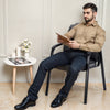 IULULU Leather Guest Chair with Padded Arms, Comfy Waiting Room Chairs for Reception Conference Side Office Desk Home