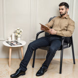 IULULU Leather Guest Chair with Padded Arms, Comfy Waiting Room Chairs for Reception Conference Side Office Desk Home
