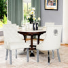 IULULU Dining Chairs Set of 2 with Stainless Steel Legs and Lion Head Handles