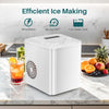 IULULU Portable Ice Maker, 9 Cubes/6 Mins, 26lbs/Day, Self-Cleaning, Quiet, 2 Sizes, with Scoop & Basket