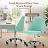 IULULU Office Desk Chair, Modern Cute Rolling Vanity Swivel Task Chairs with Wheels, Comfortable Back Seat Armless
