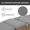 IULULU Lounge Chair Outdoor PE Wicker – Adjustable Backrest, Removable Cushion
