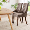 IULULU Dining Chairs, Upholstered Featuring Tufted Back Design and Solid Wood Legs Set of 2