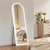IULULU Full-Length Mirror with LEDs, Aluminum Frame, 3-Color Dimmable Light for Bedroom
