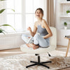 IULULU Wide Armless Desk Chair, No Wheels, Adjustable Height