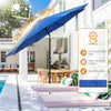 IULULU 9FT Patio Umbrella with Tilt, Crank, 8 Waterproof Ribs for Outdoors