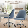 IULULU Office Desk Chair, Modern Cute Rolling Vanity Swivel Task Chairs with Wheels, Comfortable Back Seat Armless