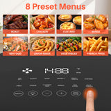 Haysky 6 QT Air Fryer with 12-in-1 Functions, 95% Less Oil Healthy Cooker for Family Size, Touch AirFryer, Roast, Reheat, Dehydrate, Steam, Nonstick & Dishwasher Safe Basket, Beige