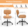IULULU PU Leather Office Desk Chair, Swivel Chair for Adults/Students