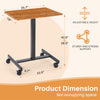IULULU Mobile Standing Desk, Small Rolling Desk with Wheels, Pneumatic Adjustable Workstation for Home