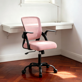 Atilioo Ergonomic Office Chair with Lumbar Support, Adjustable Mesh Computer Desk Chair Mid Back Swivel with Armrests, Black