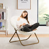 IULULU Comfy Saucer Chair, XL Folding Faux Fur Lounge Chair for Home, Kids & Adults