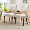 IULULU Dining Chairs, Upholstered Featuring Tufted Back Design and Solid Wood Legs Set of 2