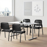IULULU Leather Guest Chair, Ergonomic for Reception, Conferences, Home Offices